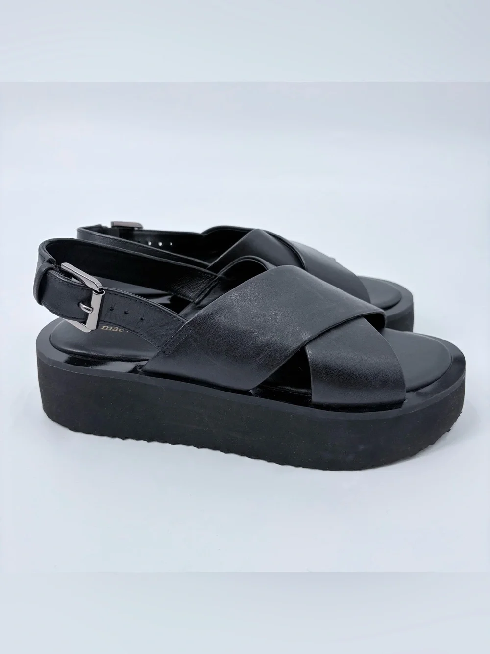 Anthropologie Maeve Black Chrissy Platform Sandals